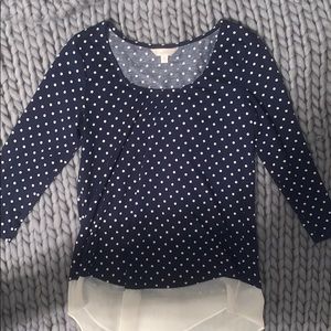 polka dot blouse